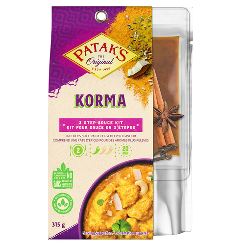 Patak's 3-Step Cooking Sauce Kit Korma