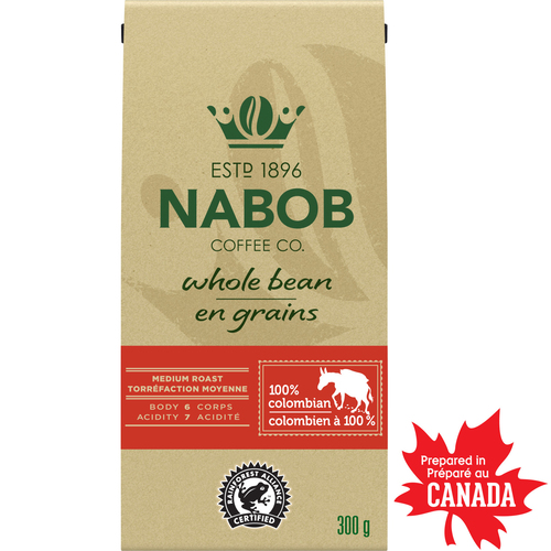Nabob Whole Bean Coffee 100% Colombian Medium Roast