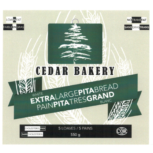 Buy Cedar Bakery White Pita Bread Extra Large 550 g | FreshCo