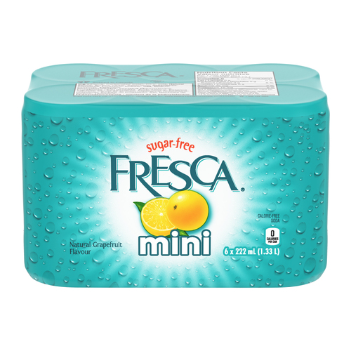 Fresca Soft Drink Natural Grapefruit 6 x 222 ml (cans)