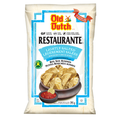 Old Dutch Restaurante Tortilla Chips Lightly Salted Bite Size