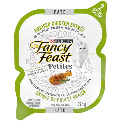 Fancy Feast Petites Wet Cat Food Paté Braised Chicken Entrée
