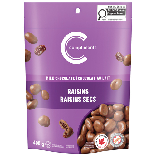 Compliments Milk Chocolate Covered Raisins