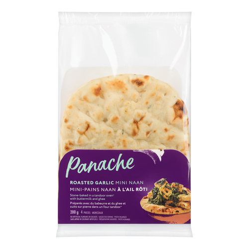 A.Pannaページ Buy Panache Mini Naan Roasted Garlic 200 g (frozen) | IGA