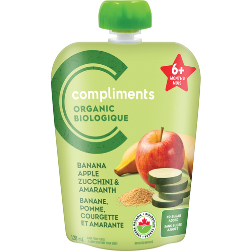 Compliments Organic Baby Food Banana Pouch