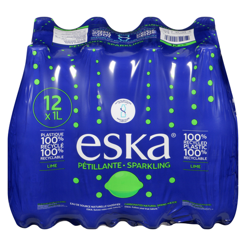 Buy Eska Carbonated Natural Spring Water Sparkling Lime 12 x 1 L | IGA