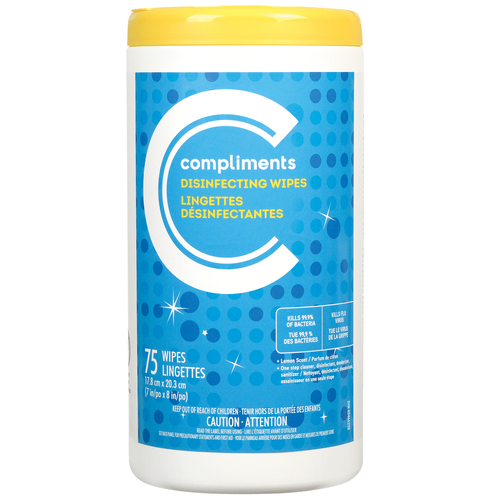 Compliments Disinfecting Wipes Lemon