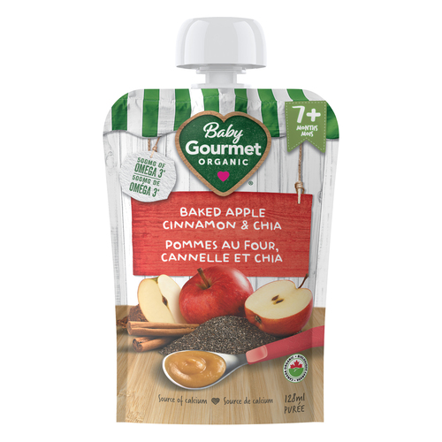 Baby Gourmet Organic Puree Baked Apple Cinnamon & Chia
