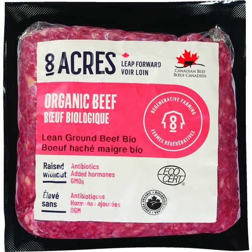 8 Acres Organic Lean Ground Beef 400 g