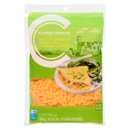 Compliments Medium Cheddar Shredded Cheese