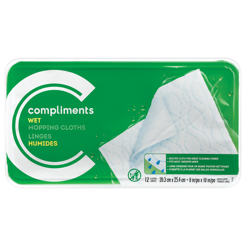 Compliments Wet Mopping Cloths