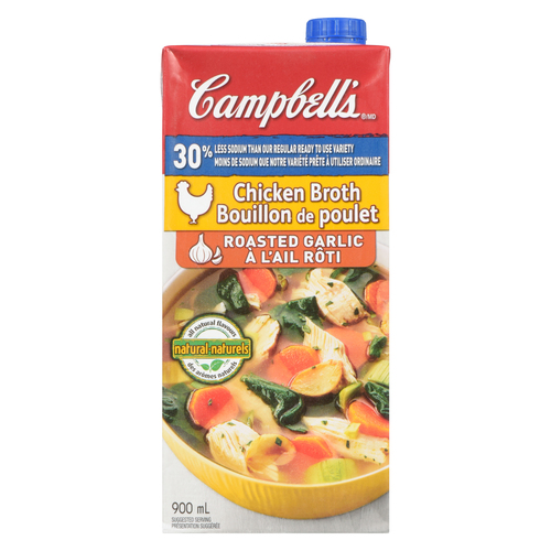 Campbell's Broth Less Salt Roasted Garlic Chicken 900 ml