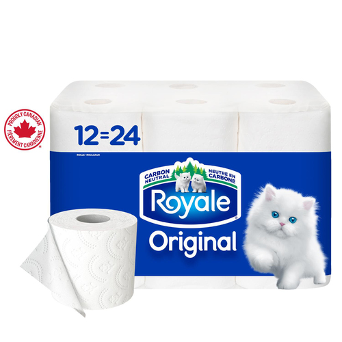 Royale Toilet Paper Original 2-Ply 12 Rolls x 242 Sheets 