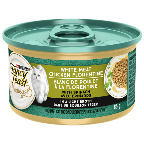 Fancy Feast Medleys White Meat Chicken Florentine in a Light Broth Wet Cat Food