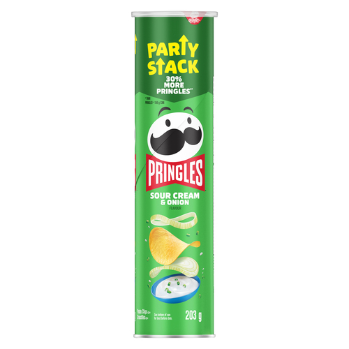Pringles Canned Potato Chips Sour Cream & Onion