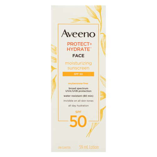 Buy Aveeno Protect + Hydrate Face Moisturizing Sunscreen Lotion SPF 50 ...
