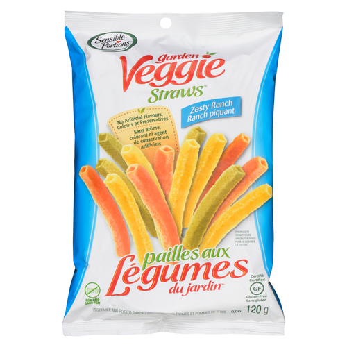 Sensible Portions Gluten-Free Garden Veggie Straws Zesty Ranch 120 g
