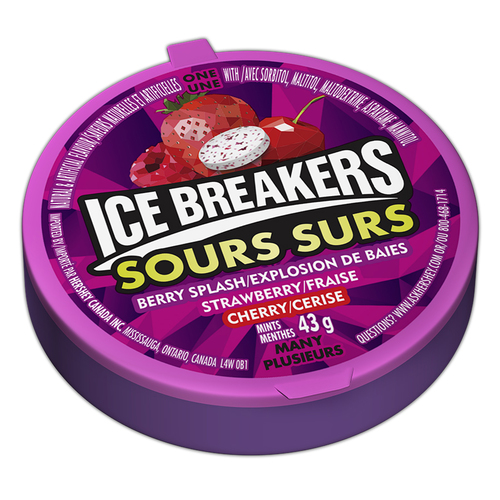 Ice Breakers Sours Mints Assorted Berry Cherry