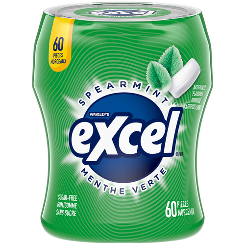 Buy Excel Sugar Free Chewing Gum Spearmint Flavoured Bottle of 60