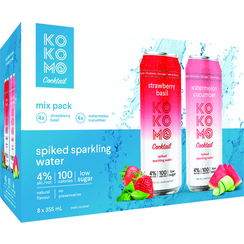 Buy Kokomo Cocktail Low Sugar Watermelon & Strawberry 4% Alcohol 8
