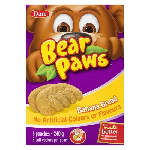 Dare Bear Paws Peanut-Free Cookies Banana Bread