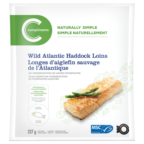 Compliments Frozen Wild Atlantic Loins Haddock