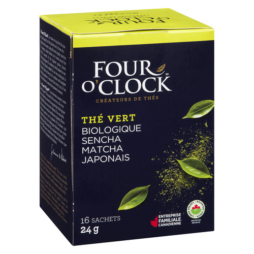 Buy Four O'Clock Organic Green Tea Japanese Sencha Matcha 16 EA | IGA