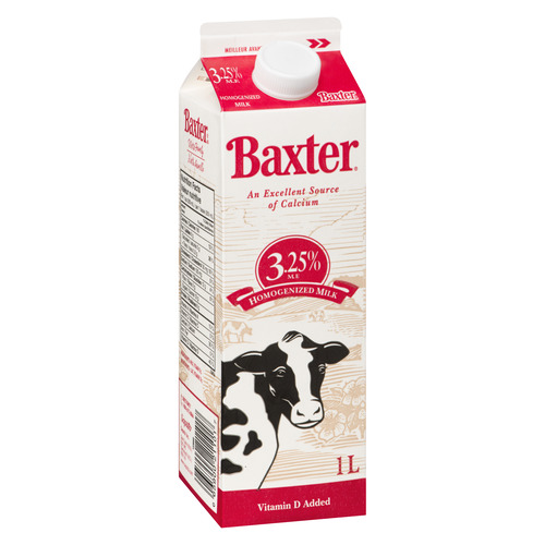 Buy Baxter 3.25% Homogenized Milk Carton 1 L | IGA