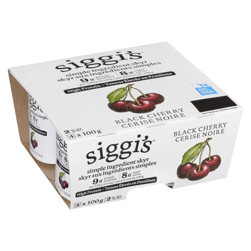 Buy siggi's Skyr Yogurt Black Cherry 2% High Protein 4 x 100g
