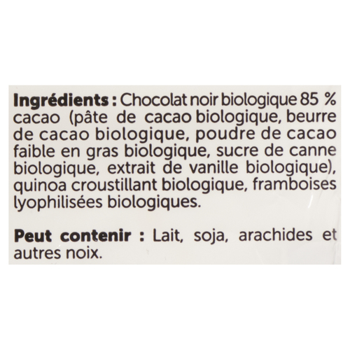 Buy ChocXO Organic Keto Snaps Dark Chocolate Raspberry & Quinoa 98