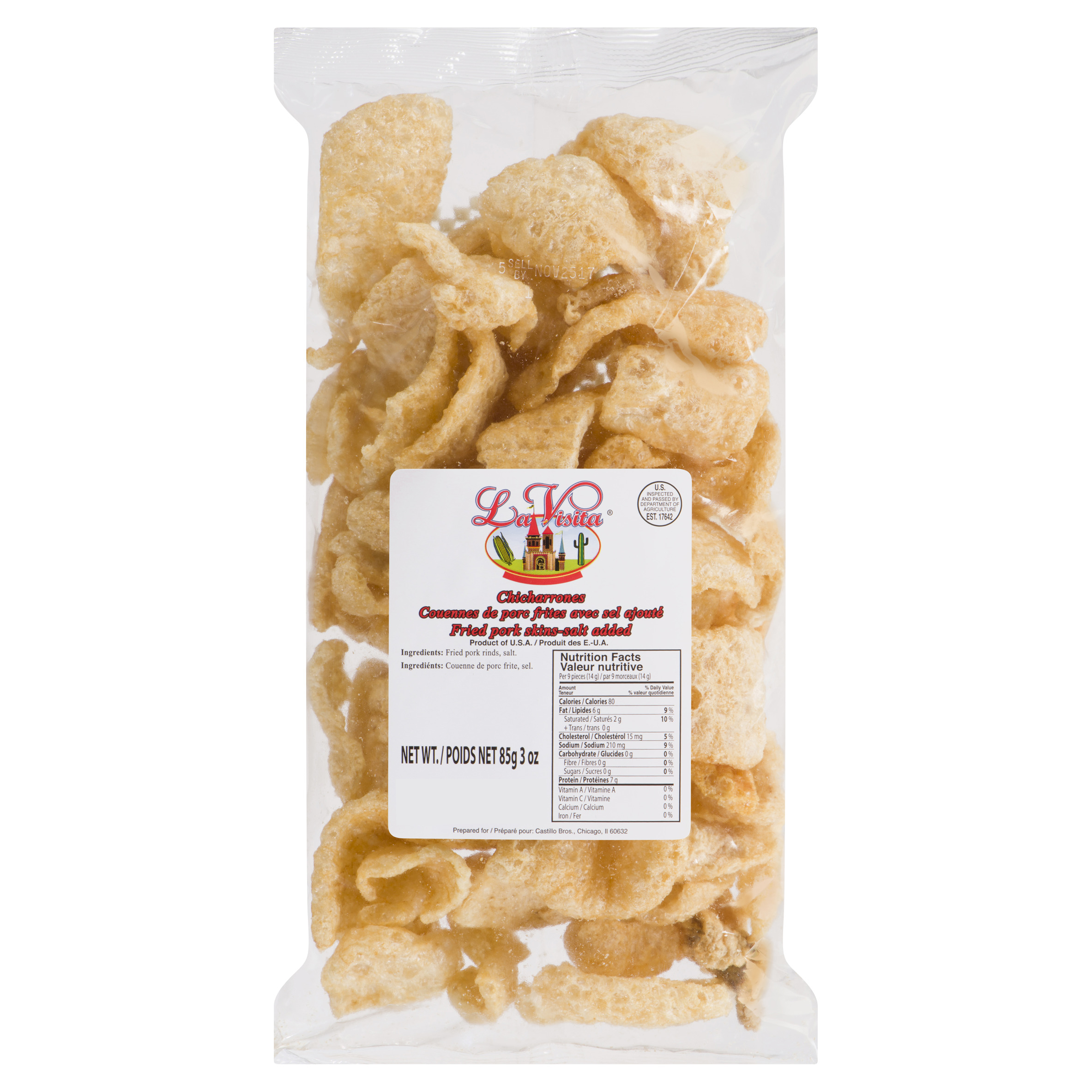 La Vista Chicharrones Fried Pork Skins-Salt Added