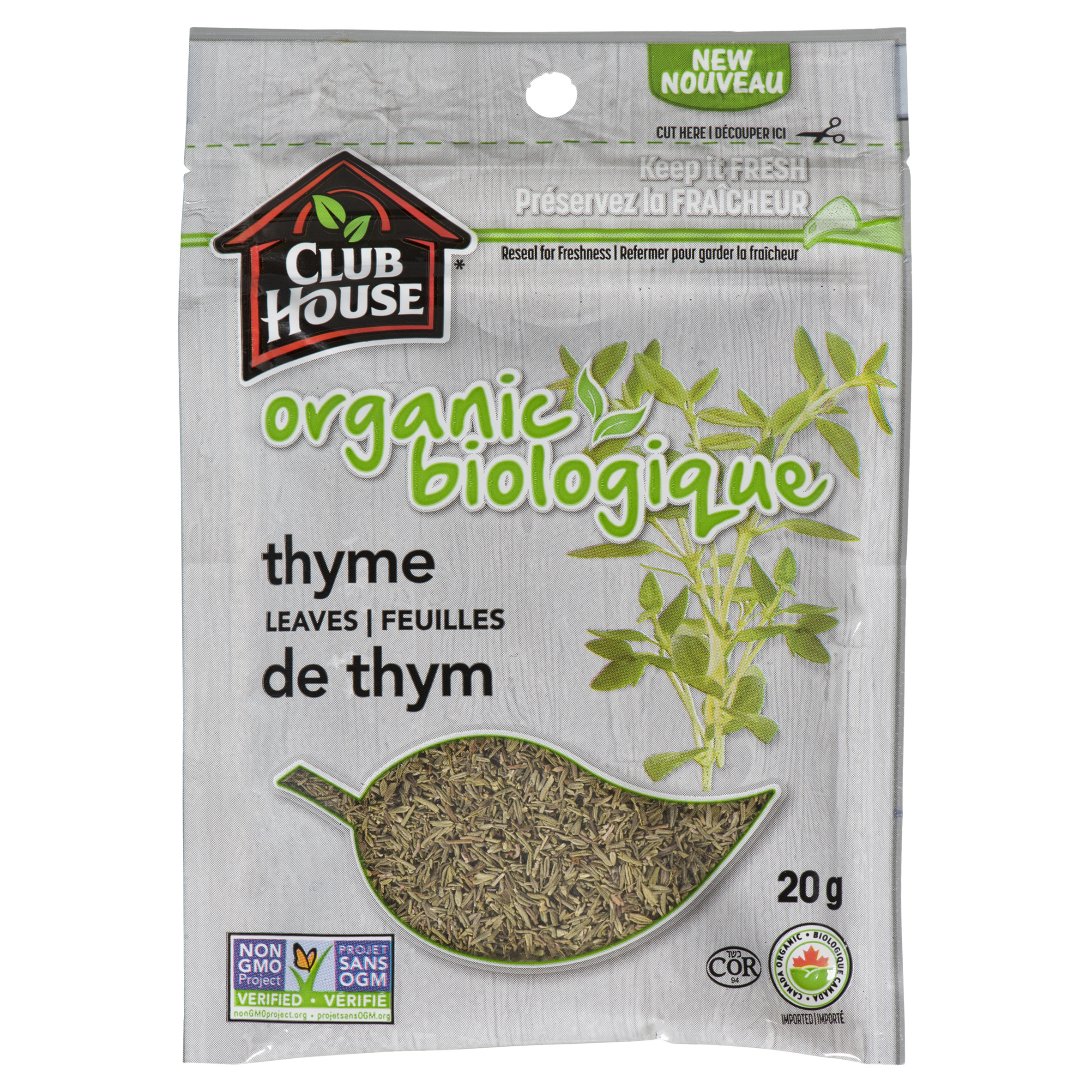 Club House Organic Bag Thyme Leaves