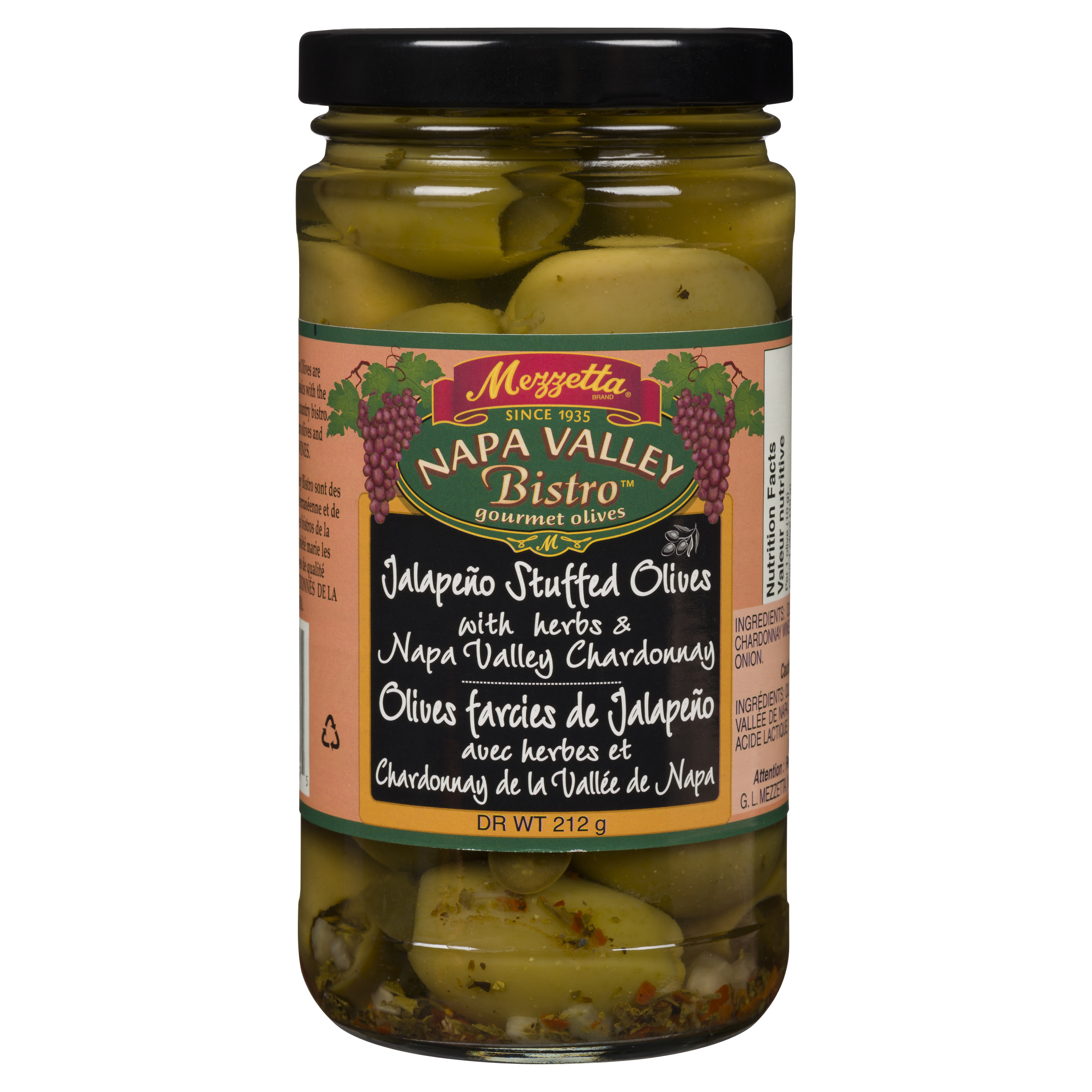 Mezzetta Jalapeno Stuffed Olives Herbs & Chardonnay