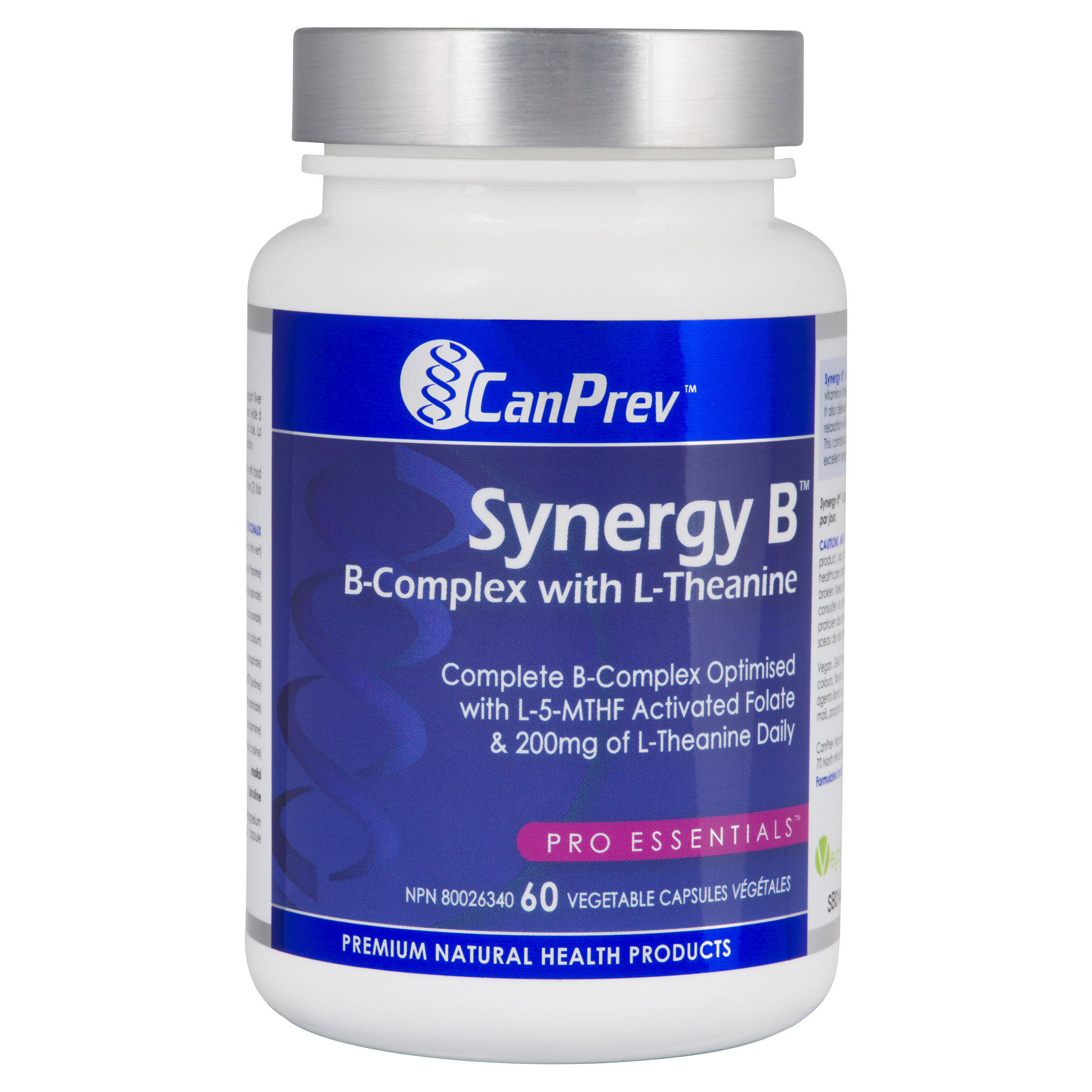 CanPrev Synergy B-Complex With L-Theanine Vegetable Capsules