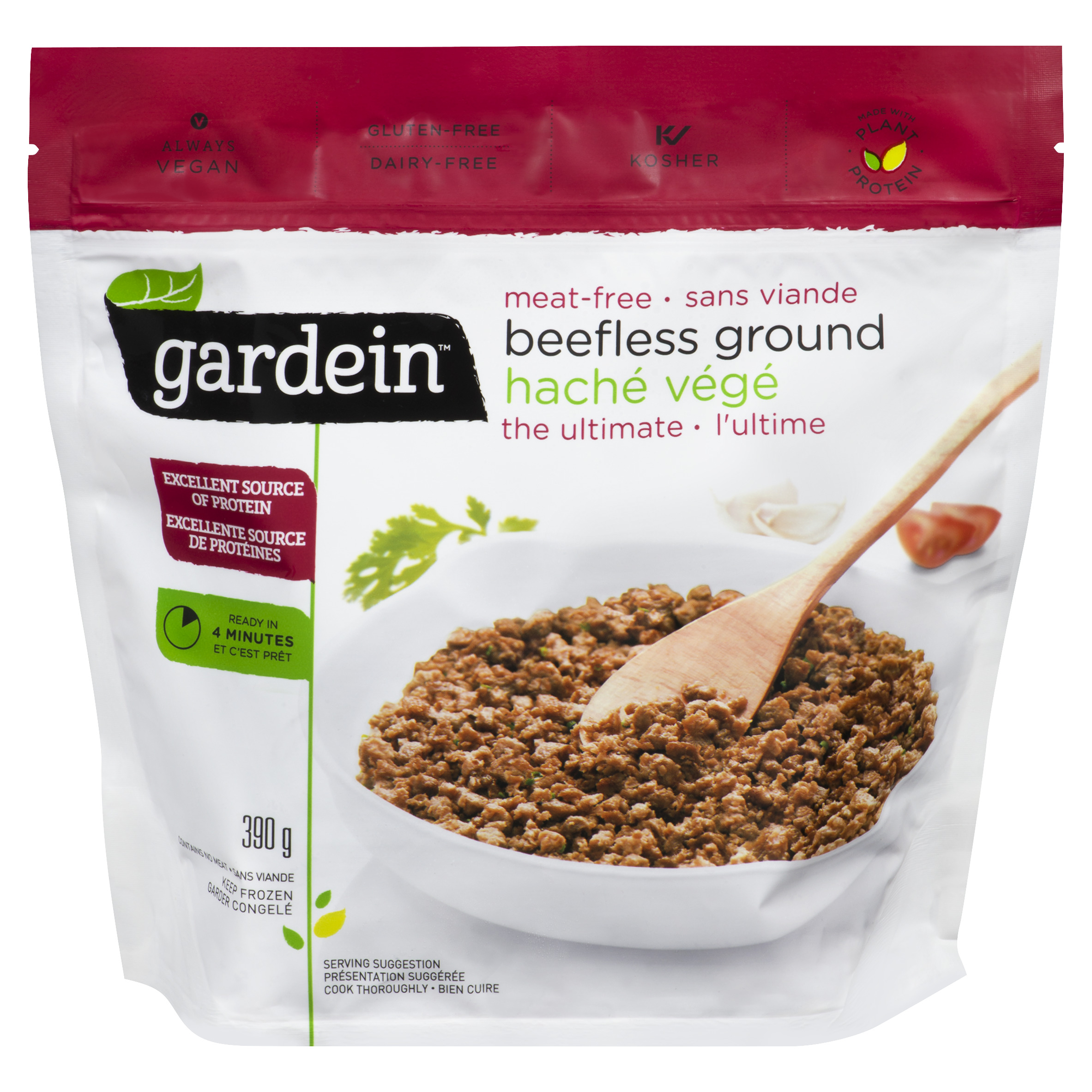 Buy Gardein Gluten-Free Vegan Frozen Meals Beefless Ground 390 g