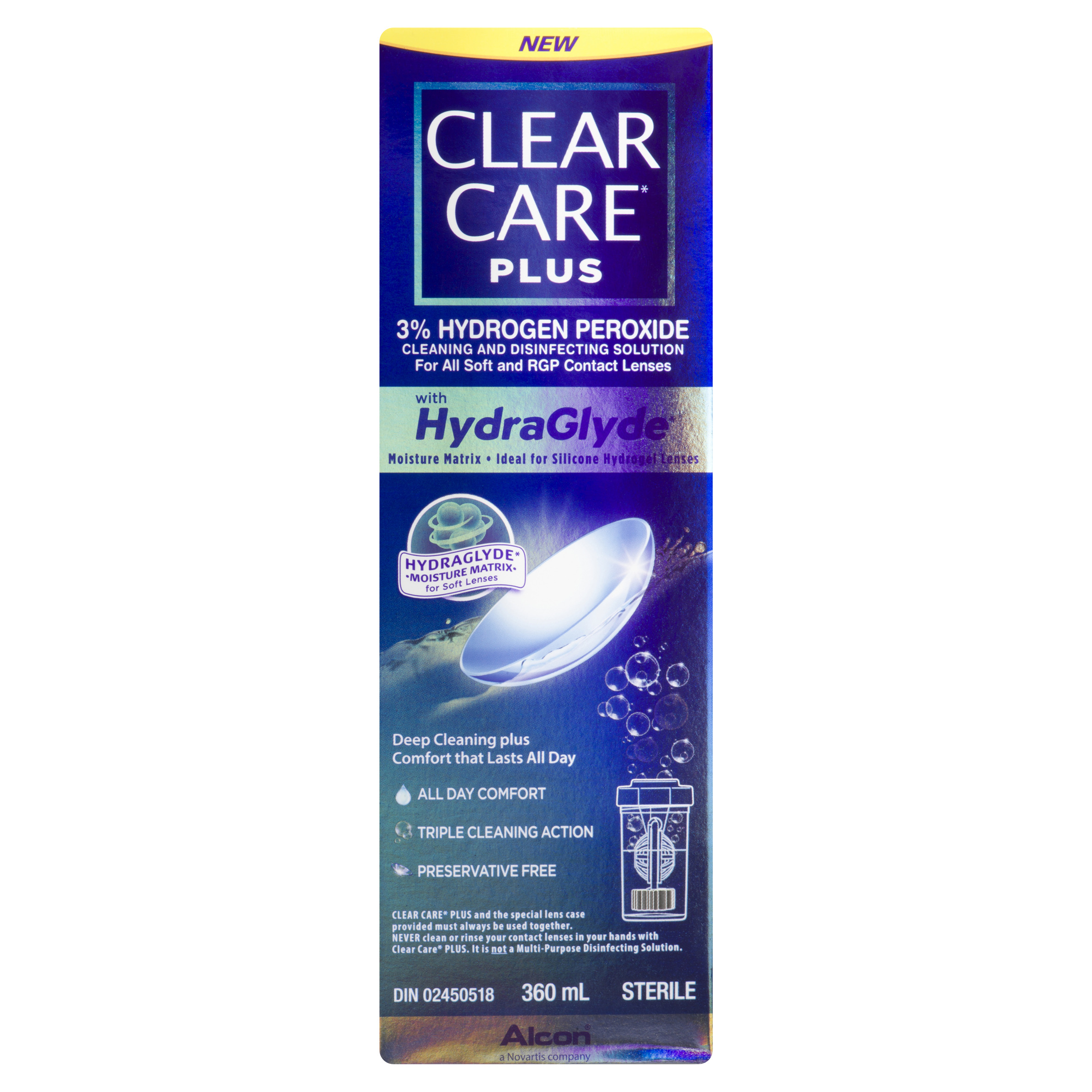 Buy Alcon Clear Care Contact Lens Solution 360 ml | Foodland
