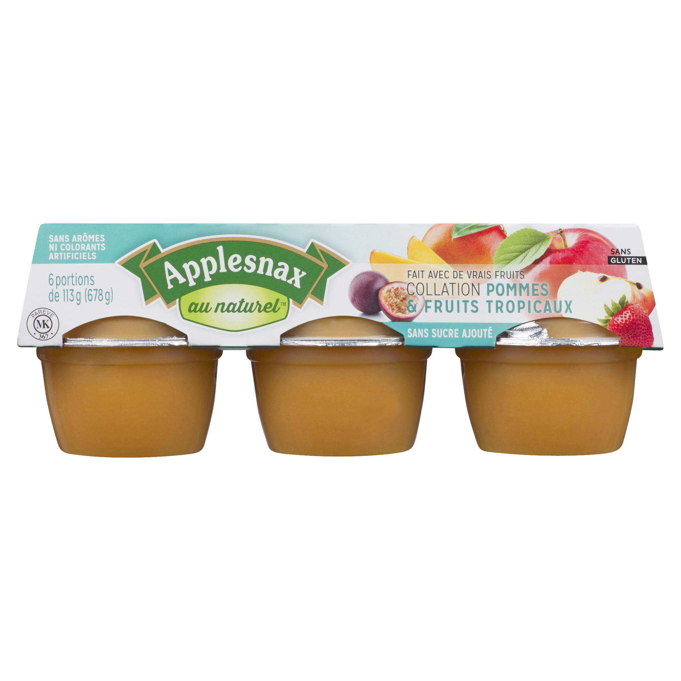 Buy Applesnax Gluten-Free Apple Sauce Tropical Fruit 6 x 113 g