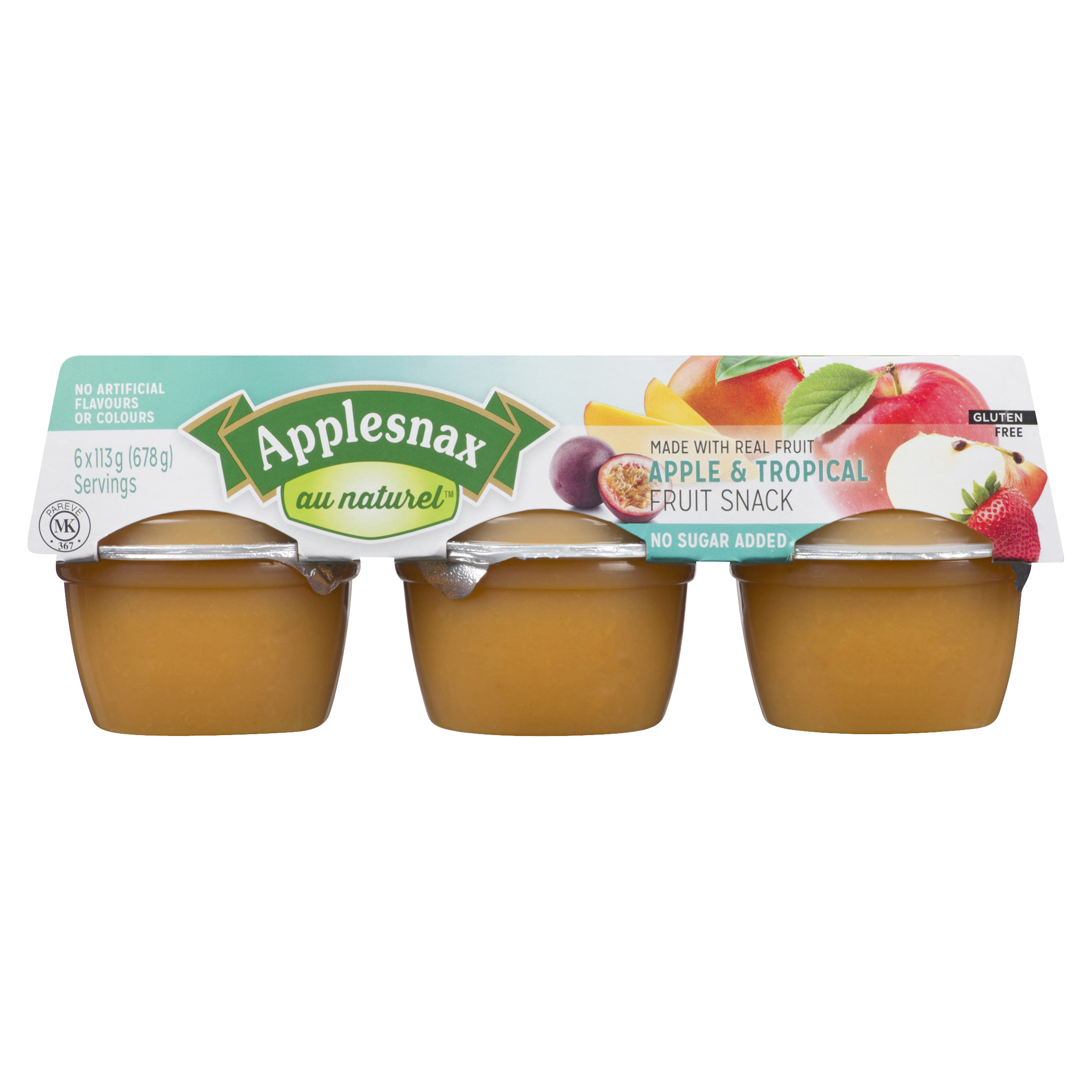 Buy Applesnax Gluten-Free Apple Sauce Tropical Fruit 6 x 113 g