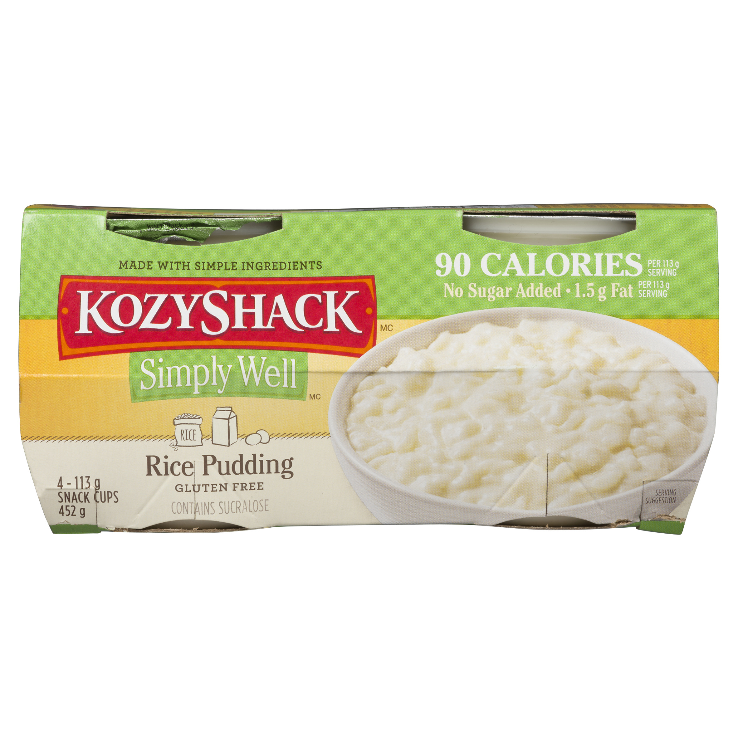 Buy Kozy Shack Simply Well Gluten-Free Rice Pudding 4 x 113 g | Safeway ...