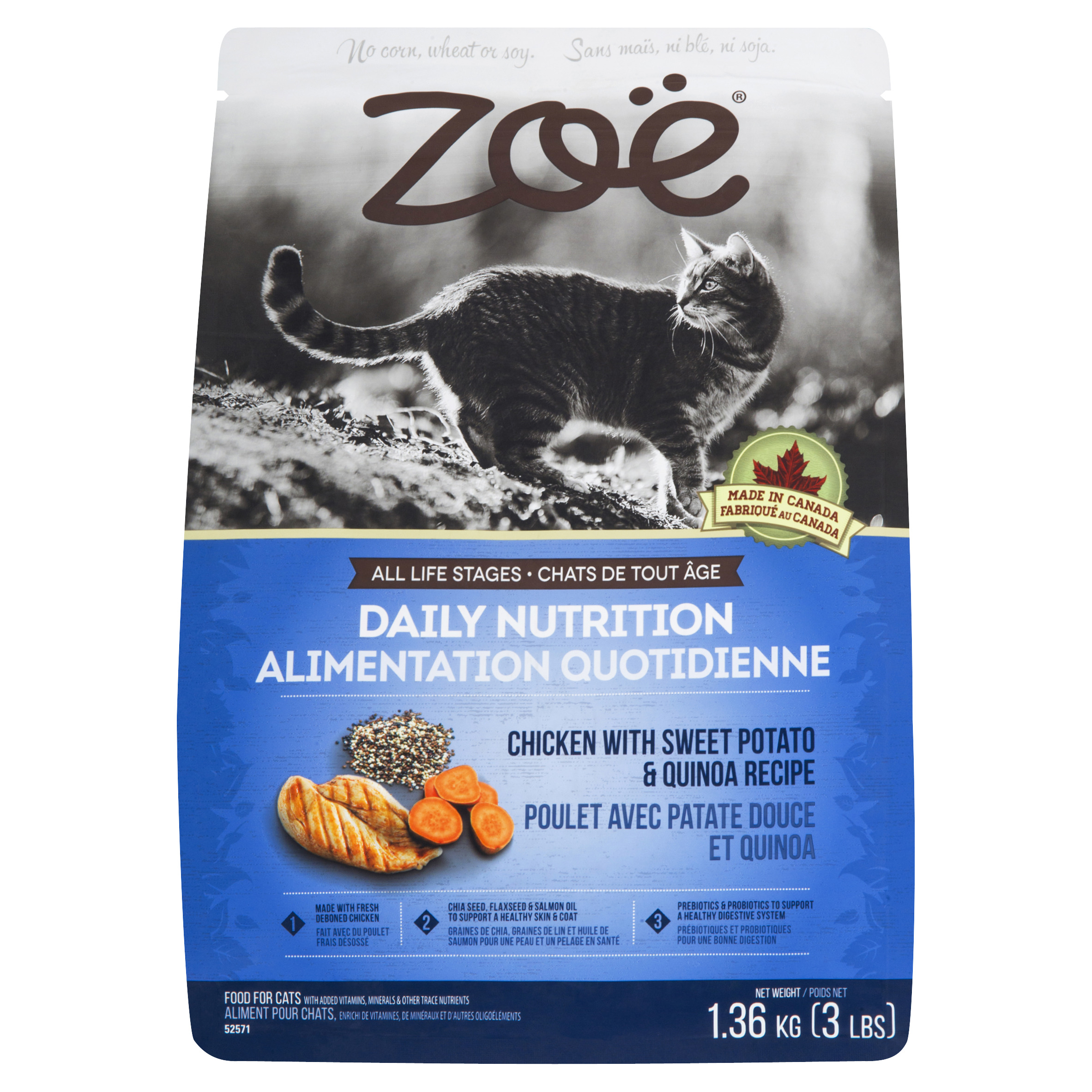 Zoe Daily Nutrition Dry Cat Food Chicken With Sweet Potato & Quinoa