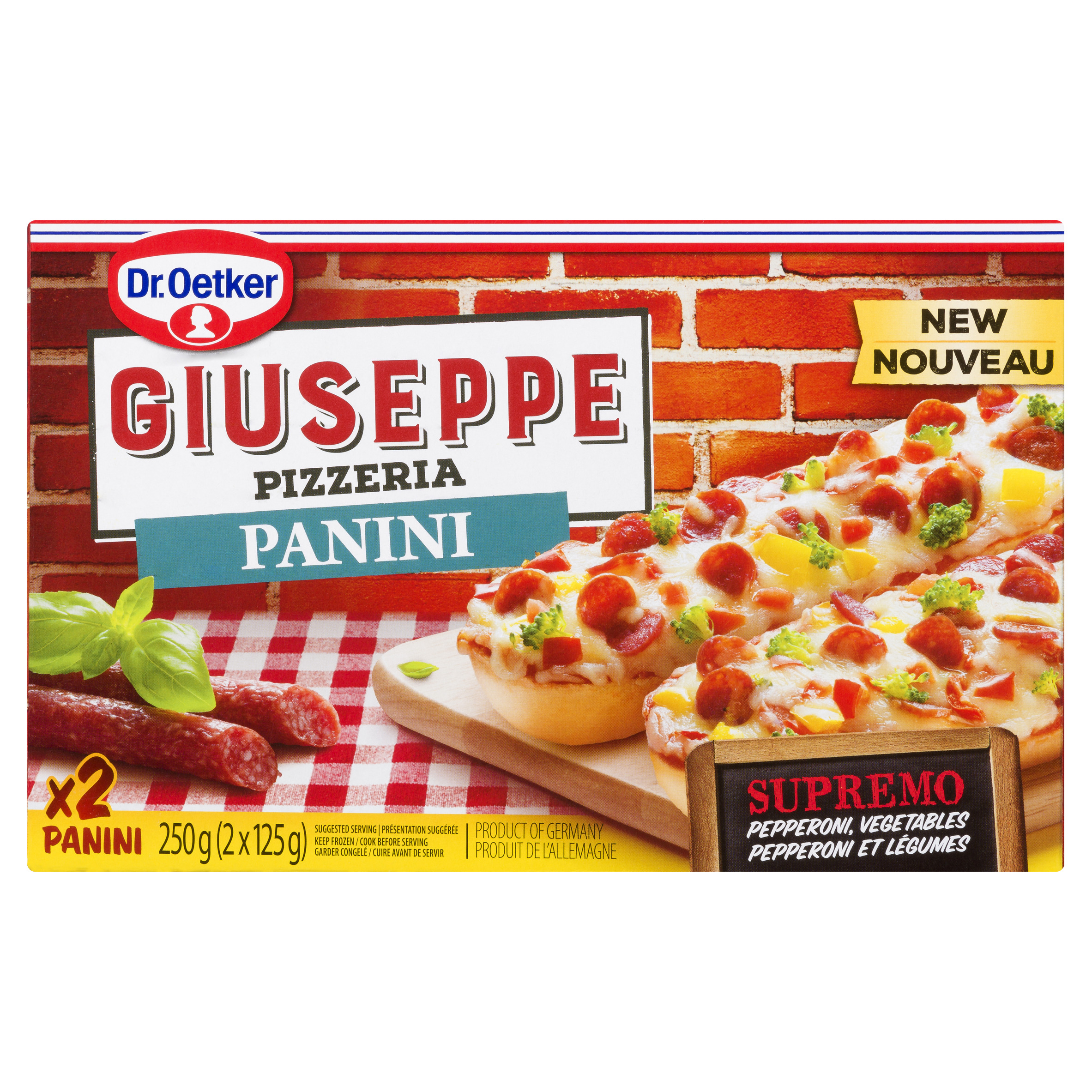 Dr. Oetker Giuseppe Frozen Pizzeria Supremo Pizza Panini