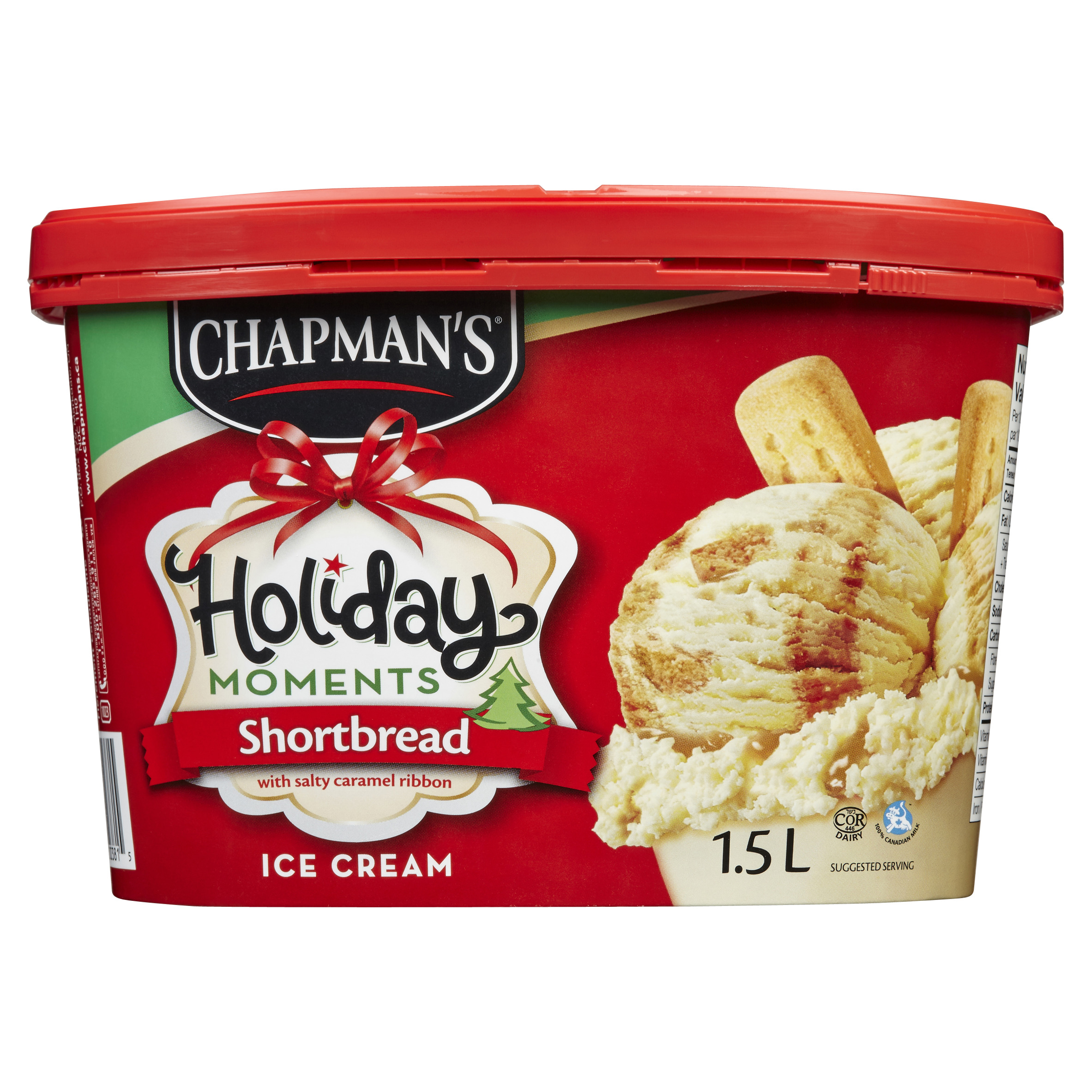 Chapman's Holiday Shortbread Ice Cream With Salted Caramel Ribbons