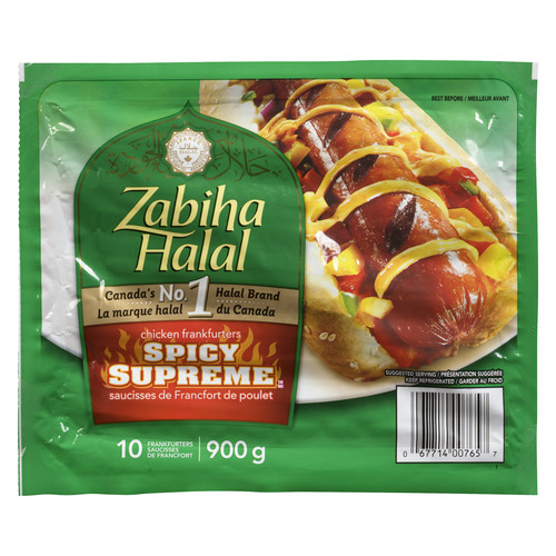 Zabiha Halal Chicken Frankfurters Spicy Supreme