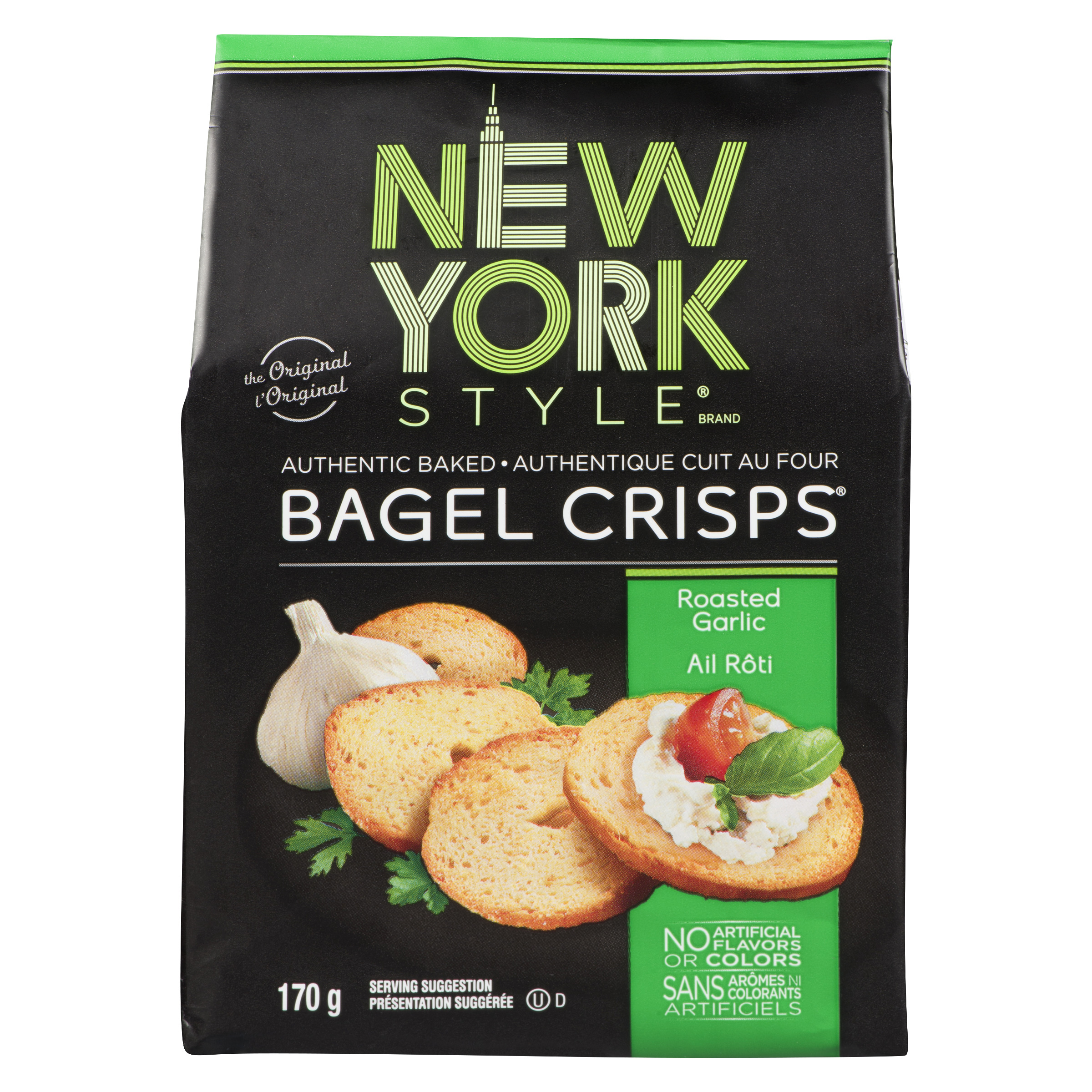 New York Style Bagel Crisps Roasted Garlic