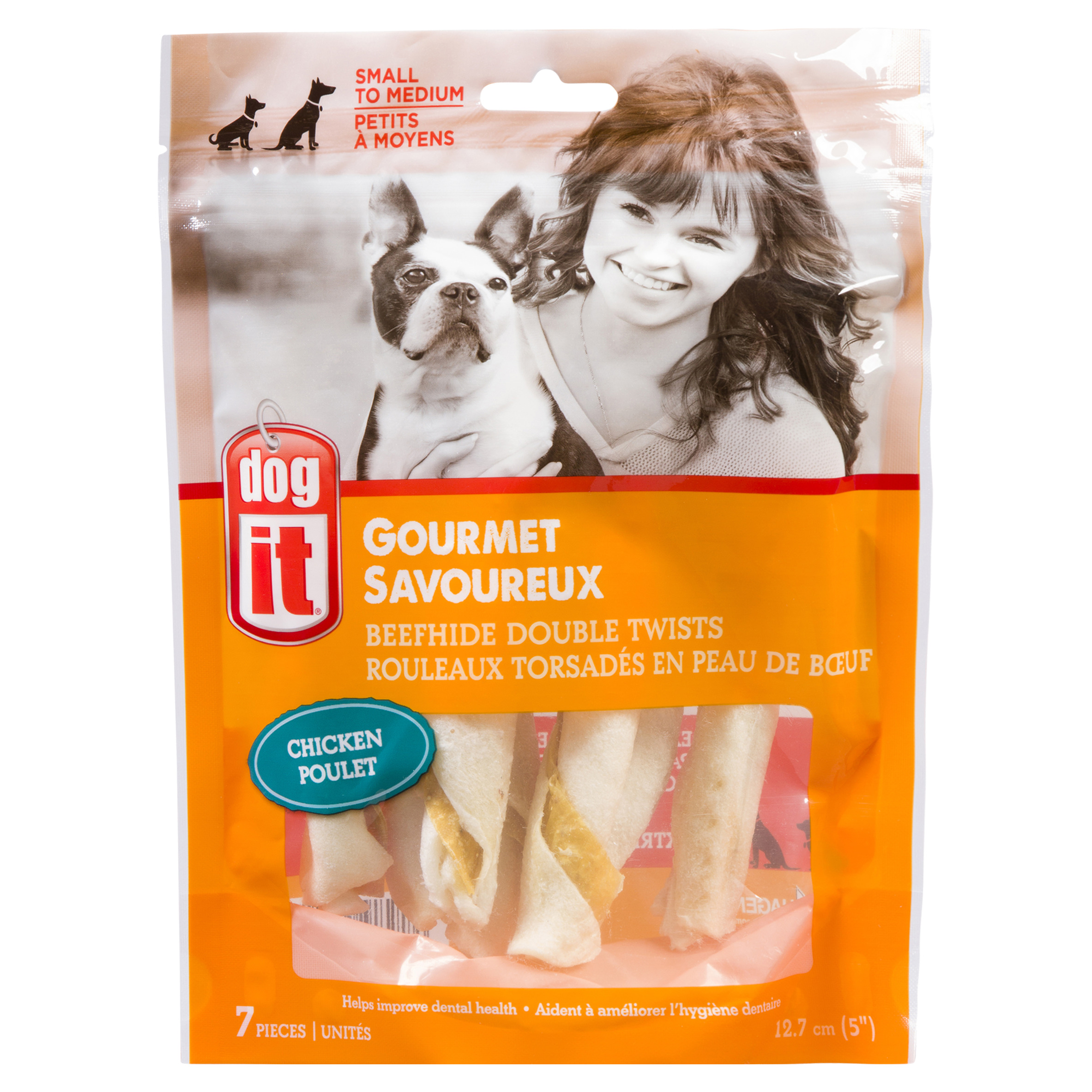 Dogit Twists Beefhide Double Chicken Flavour