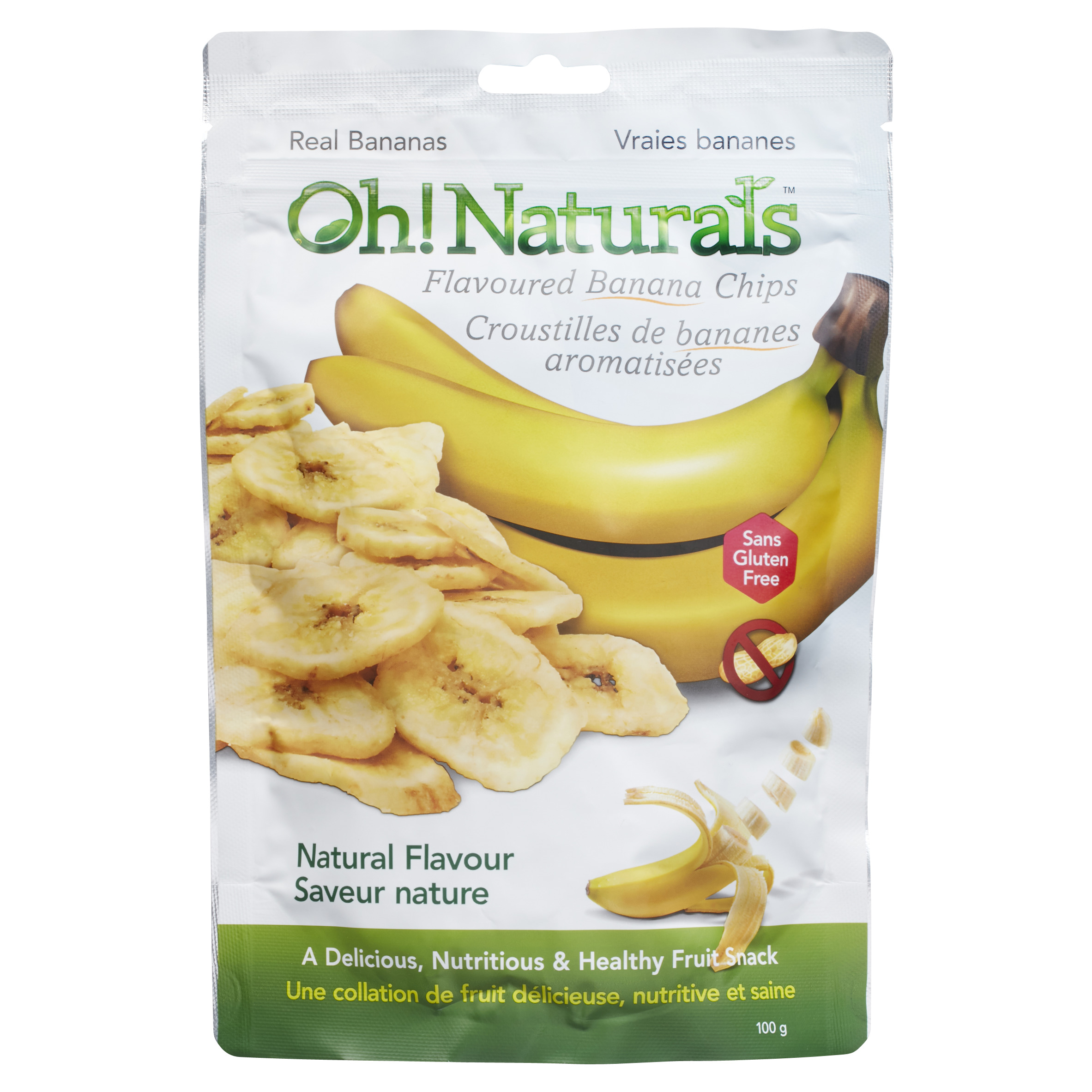 Oh! Naturals Gluten-Free Banana Chips Natural