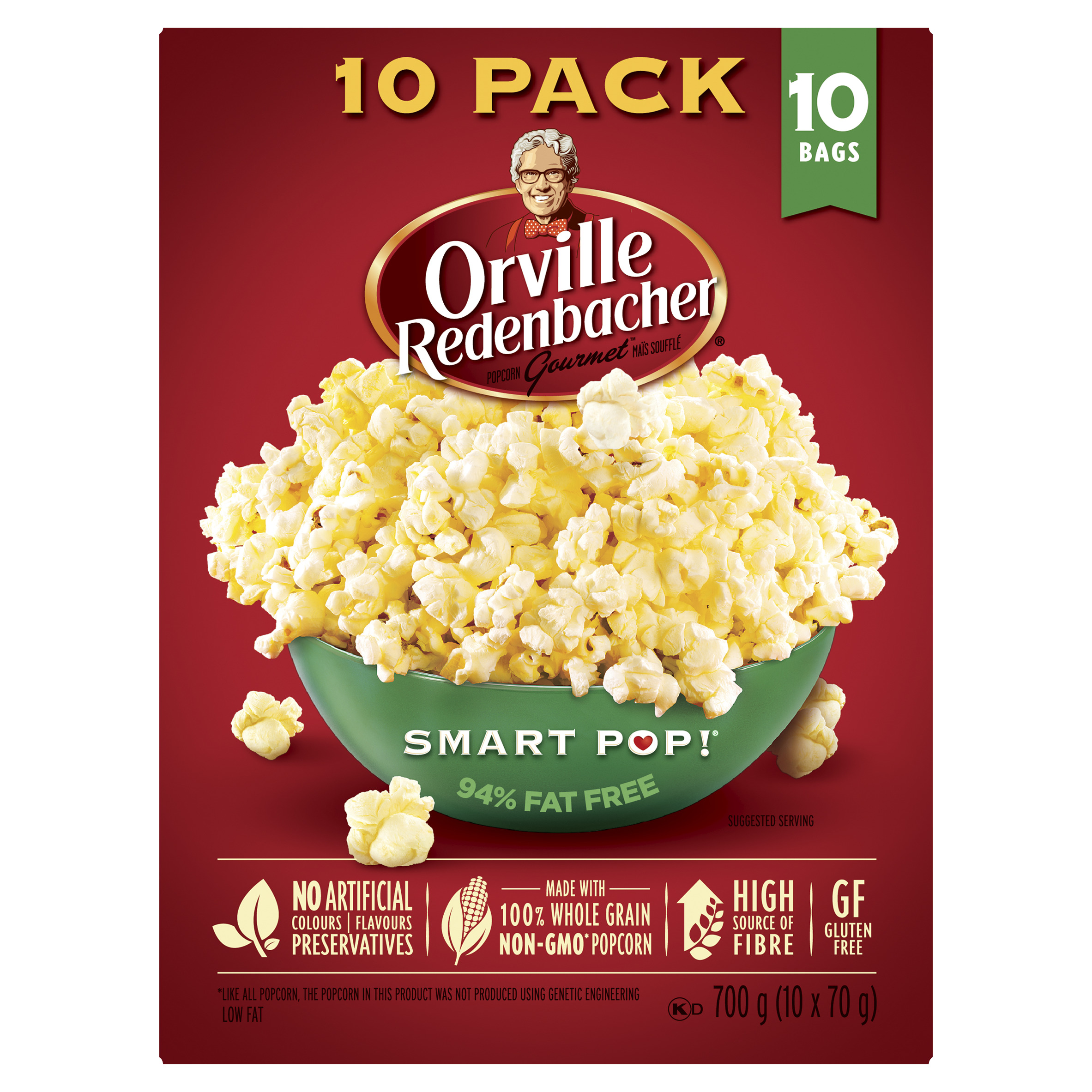 Orville Redenbacher Gluten-Free Popcorn Smart Pop 10 x 70 g