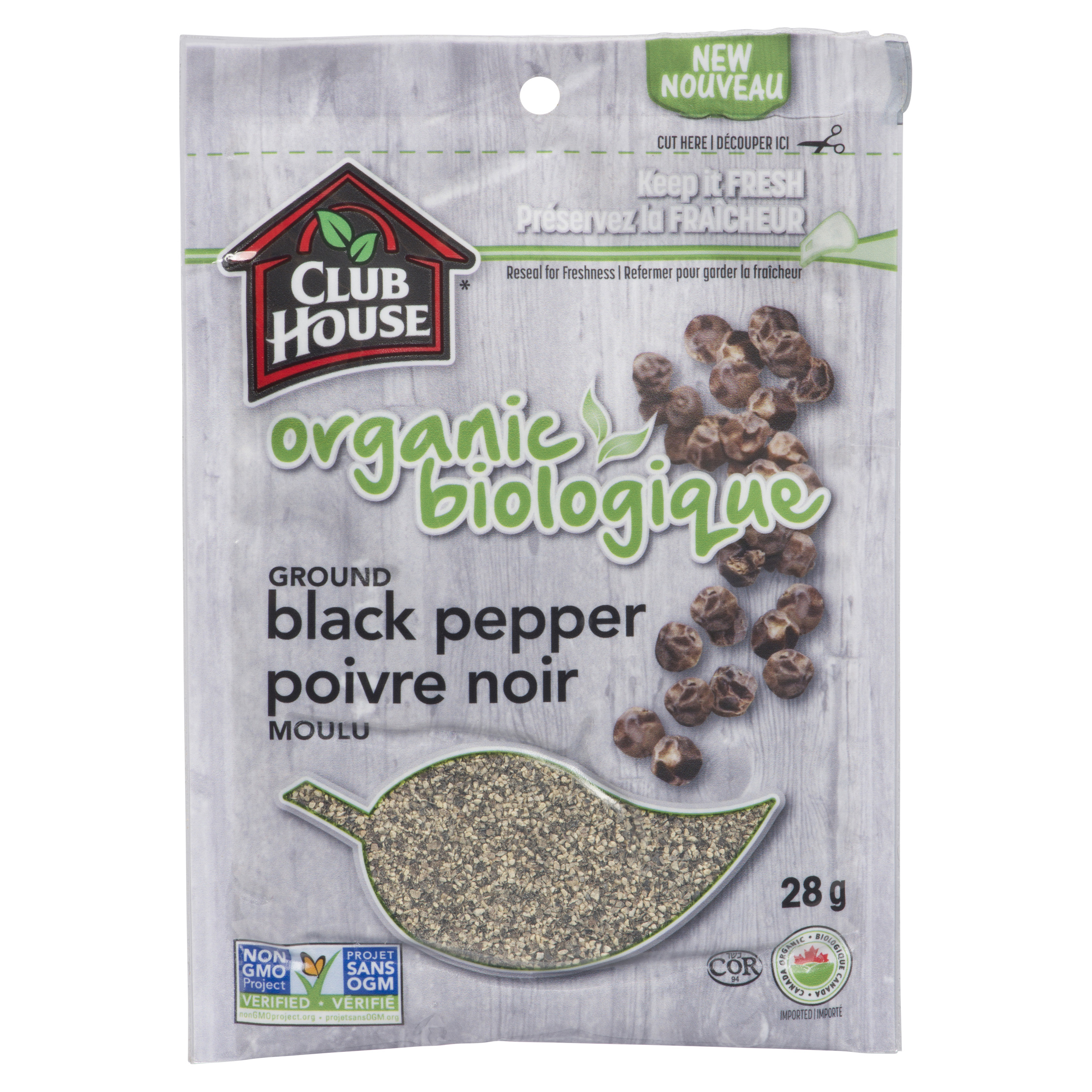 Buy Club House Organic Ground Black Pepper 28 g | FreshCo
