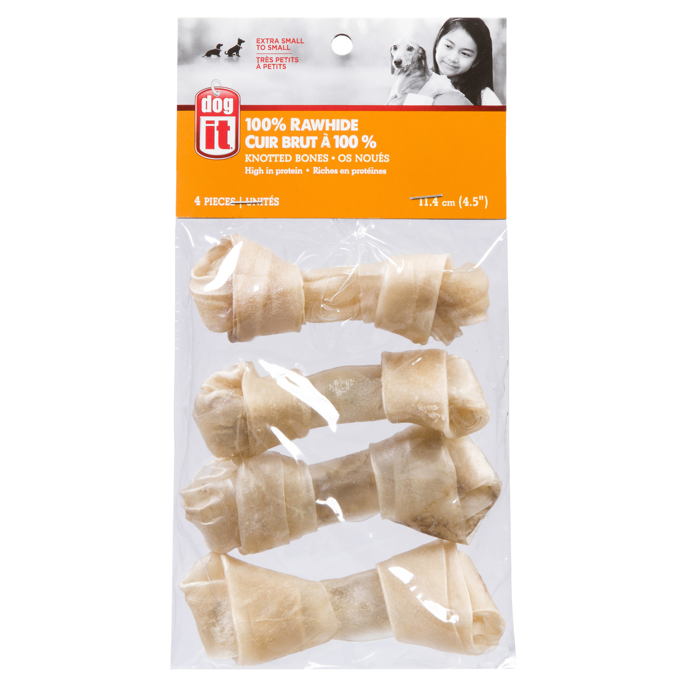 Dogit Knotted 100% Rawhide Bones