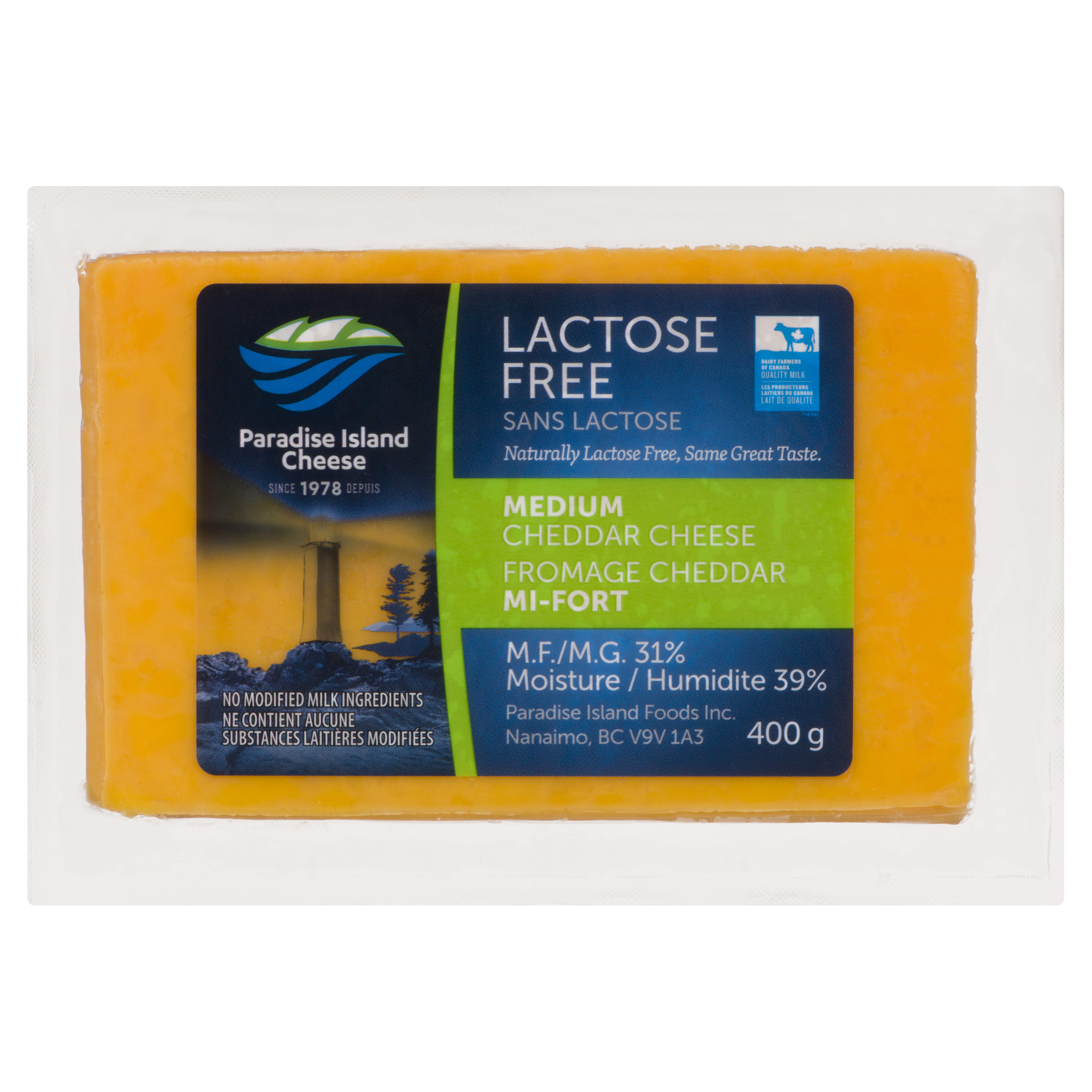 Paradise Island Lactose Free Medium Cheddar Cheese